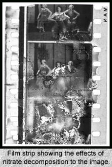 Damaged film strip image