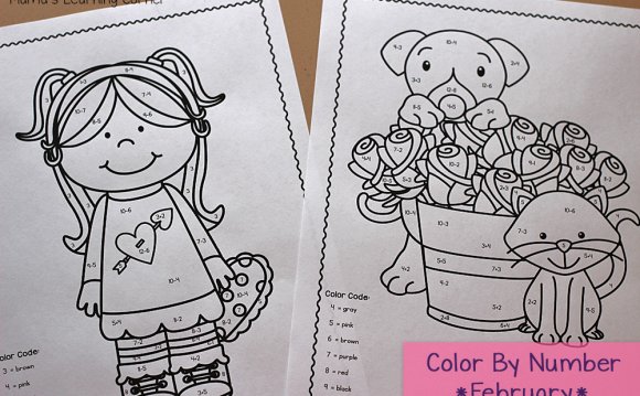 Subtraction color by number Worksheets